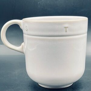 Staub Boussole White Stoneware Coffee Mug | Made in Portugal | Minimalist Style